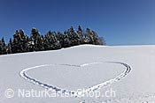 ID: 209: Winterlandschaft mit Schneeherz